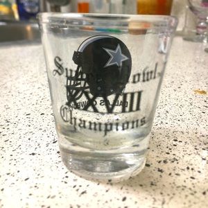 Super bowl 28 Dallas Cowboys shot glass